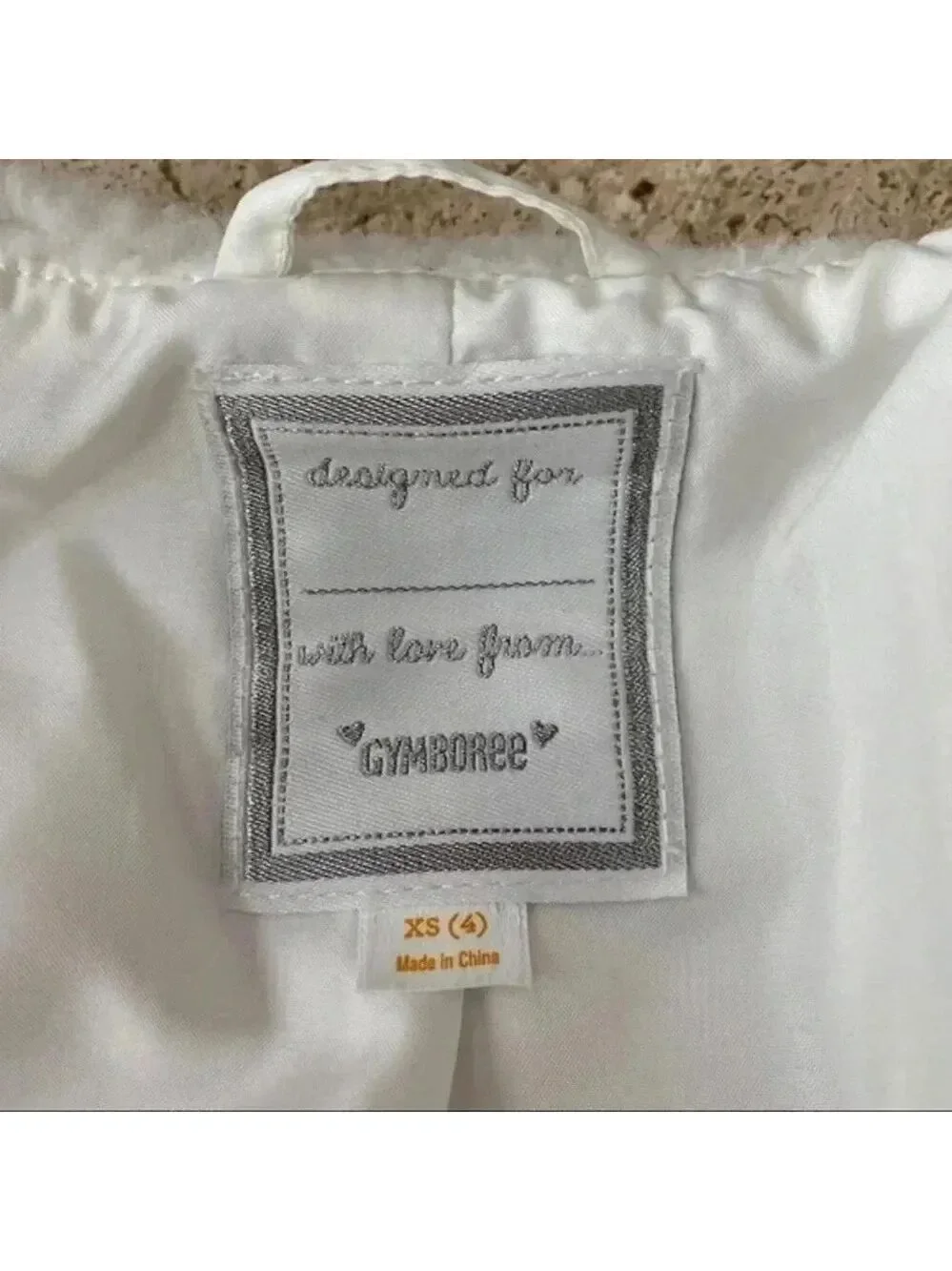 Gymboree Girls Faux Fur Jacket white/ ivory